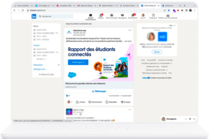 Page d'acceuil Linkedin