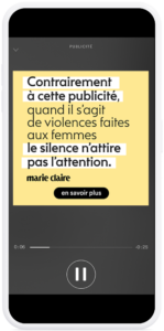 Exemple de publicité pour de l'audio digital
