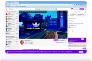 Exemple publicité Adidas sur la plateforme TWITCH