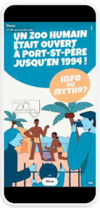 Exemple de publicité sur snapchat au format interstitiel